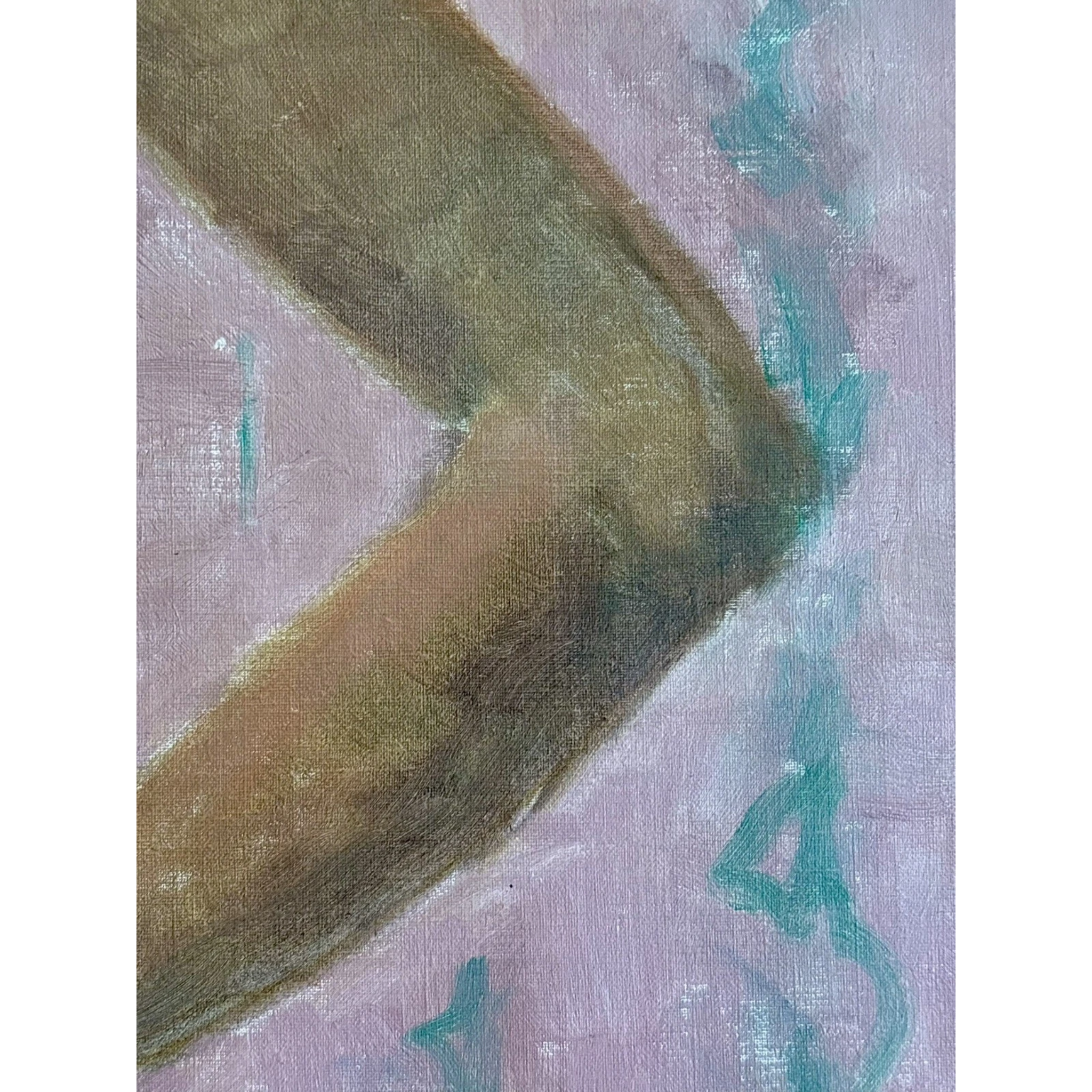 Mid-Century Female Nude Portrait, Oil on Canvas, Signed LBN